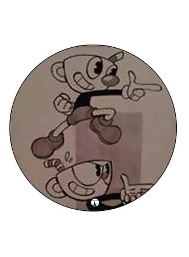 بي بي حامل هاتف على شكل مقبض أصابع منبثق بطبعة رسومات كرتونية أسود/بني - Image 2