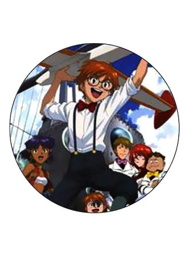 بي بي حامل هاتف على شكل مقبض أصابع منبثق بطبعة رسومات كرتونية أسود / أبيض / أزرق - Image 2