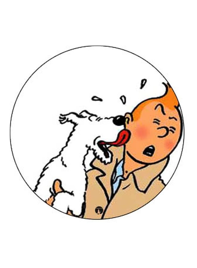 BP Tintin Printed Pop Socket Phone Holder Black/White/Beige - Image 2