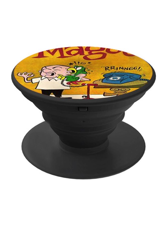 BP Cartoon Printed Pop Socket Phone Holder Yellow/Blue/Black - Image 1
