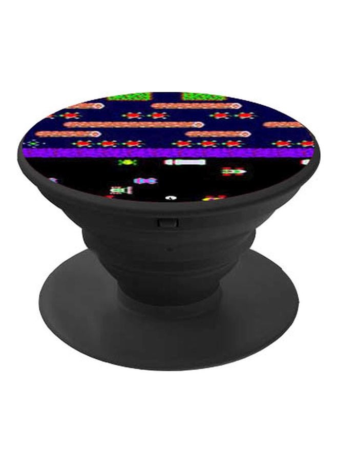 BP Game Printed Pop Socket Phone Holder Black/Brown/Purple - Image 1