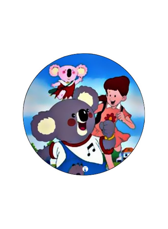 BP Cartoon Printed Pop Socket Phone Holder Black/Blue/Grey - Image 2