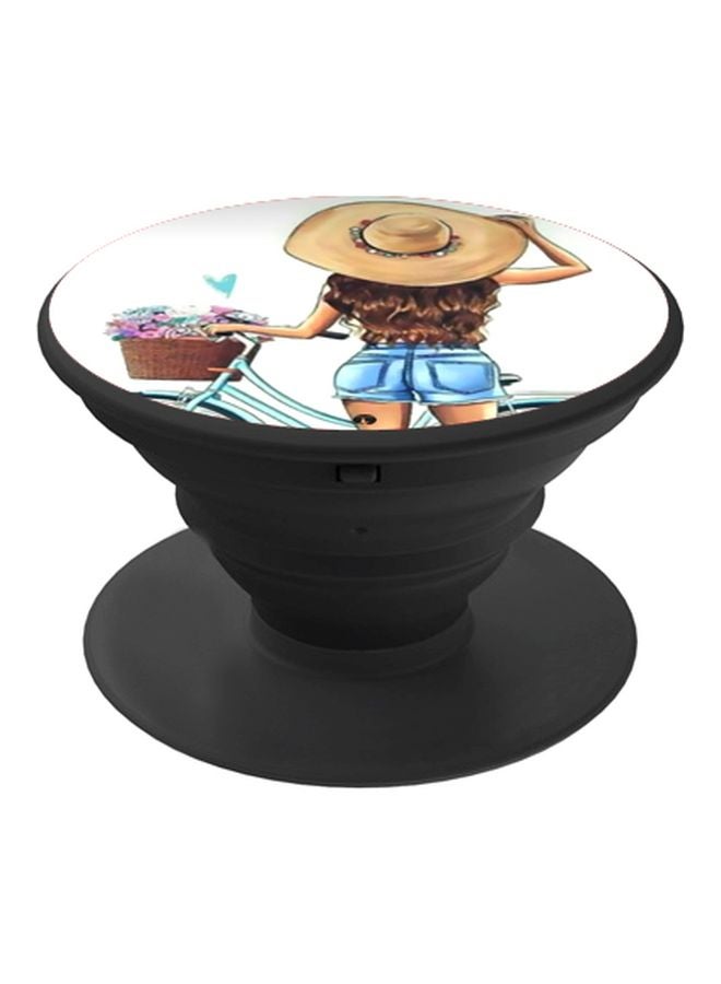 بي بي حامل هاتف بوب سوكيت بطبعة فتاة أسود/ بني/ أبيض - Image 1