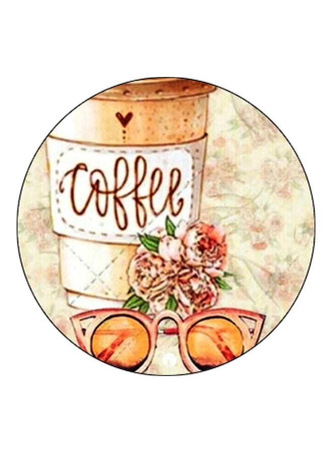 بي بي حامل هاتف على شكل مقبس منبثق بنمط مطبوع لمج قهوة أسود/بني/بيج - Image 2