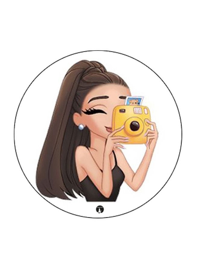 BP Girl With A Camera Printed Pop Socket Phone Holder Yellow/Black/Brown - Image 2