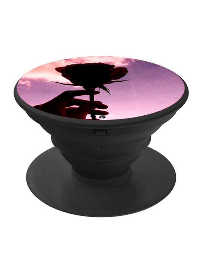 BP Floral Printed Pop Socket Phone Holder Purple/Pink - Image 1