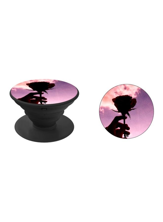 BP Floral Printed Pop Socket Phone Holder Purple/Pink - Image 2