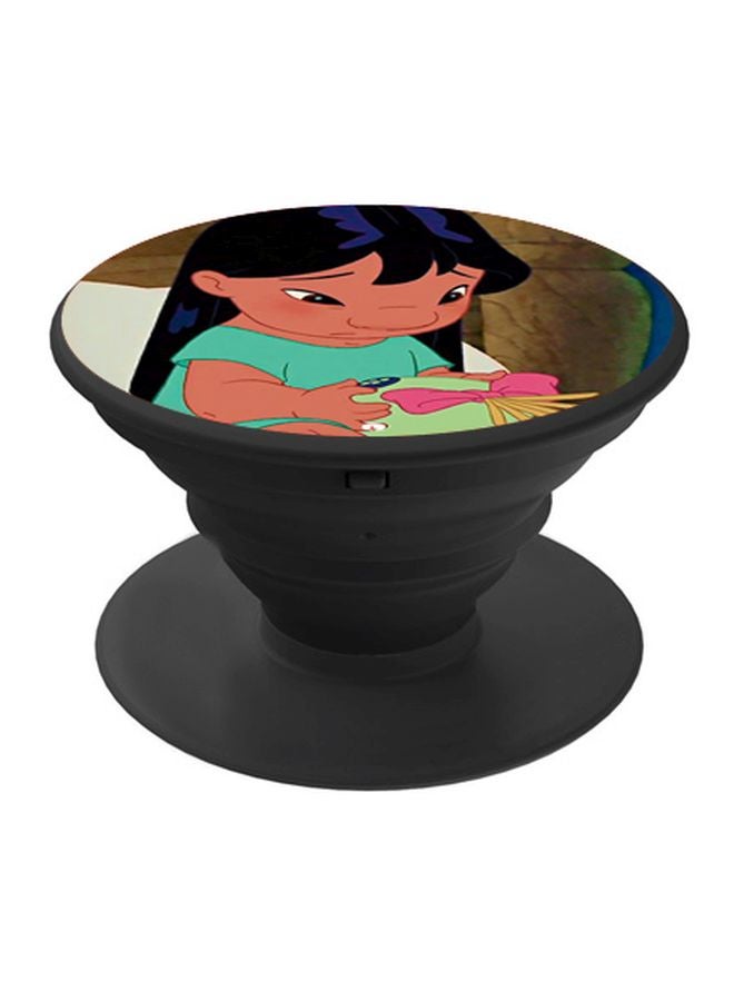 BP Cartoon Character Printed Pop Socket Phone Holder Beige/Green/Black - Image 1