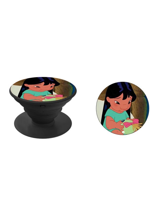 BP Cartoon Character Printed Pop Socket Phone Holder Beige/Green/Black - Image 2