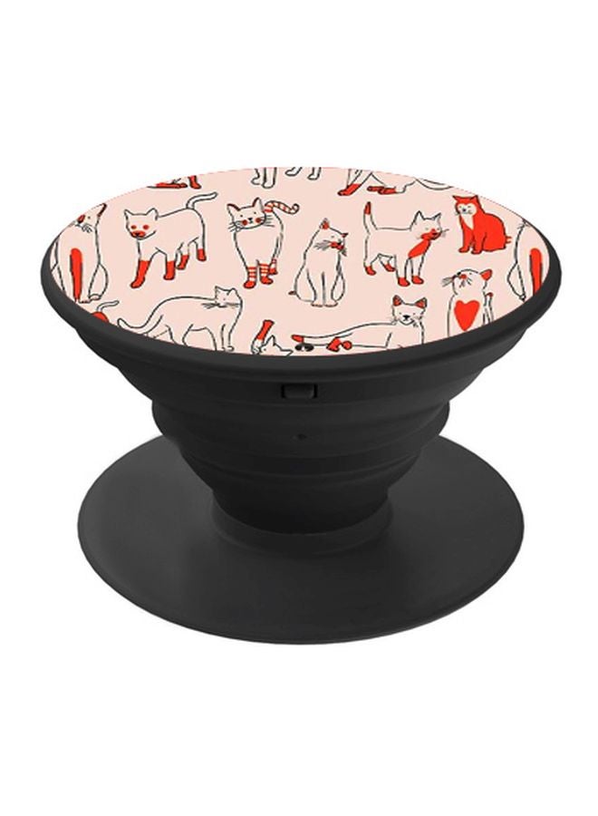 BP Animal Printed Pop Socket Phone Holder Light Pink - Image 1