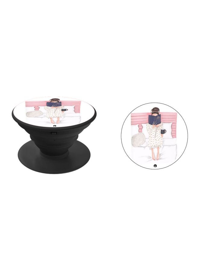 BP Girl Printed Pop Socket Phone Holder White/Pink/Blue - Image 2