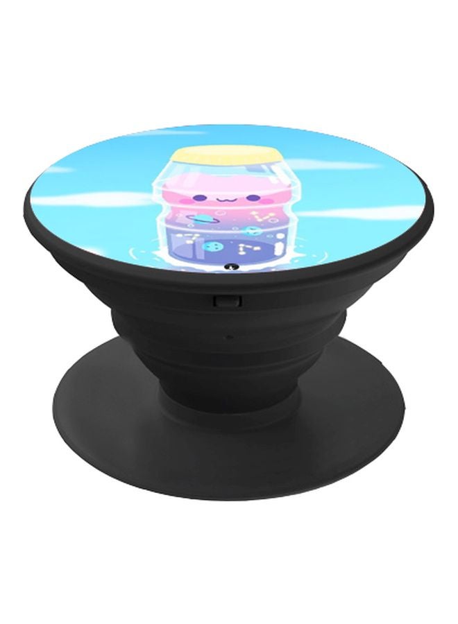 BP Cartoon Printed Pop Socket Phone Holder Blue/Pink/Yellow - Image 1