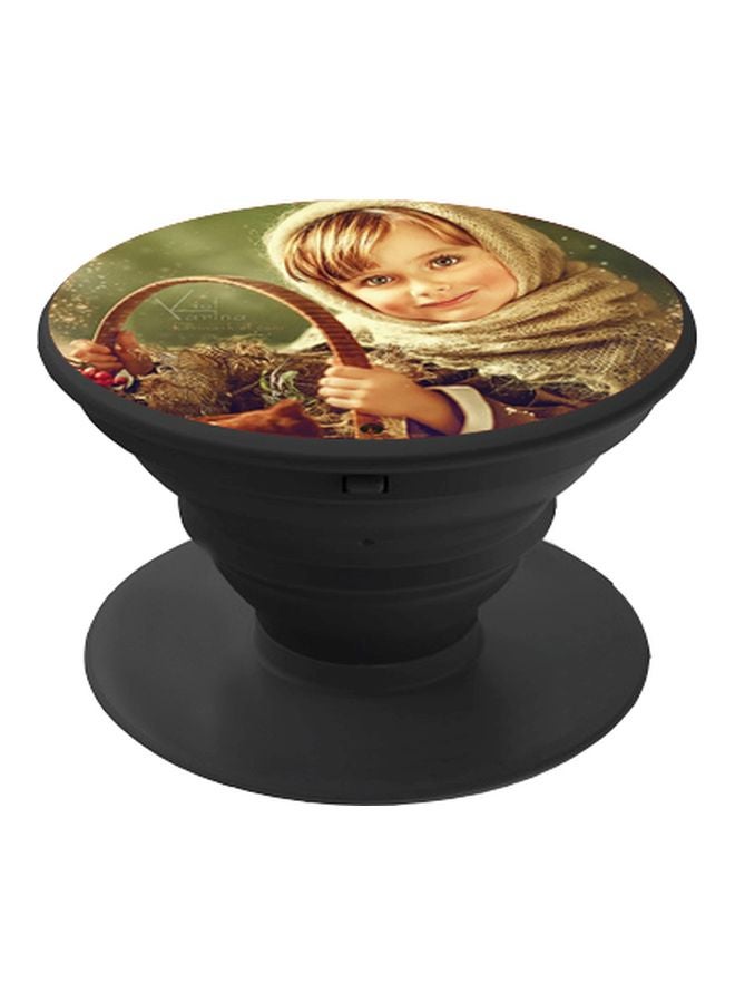 BP Kid Printed Pop Socket Phone Holder Green/Beige/Brown - Image 1