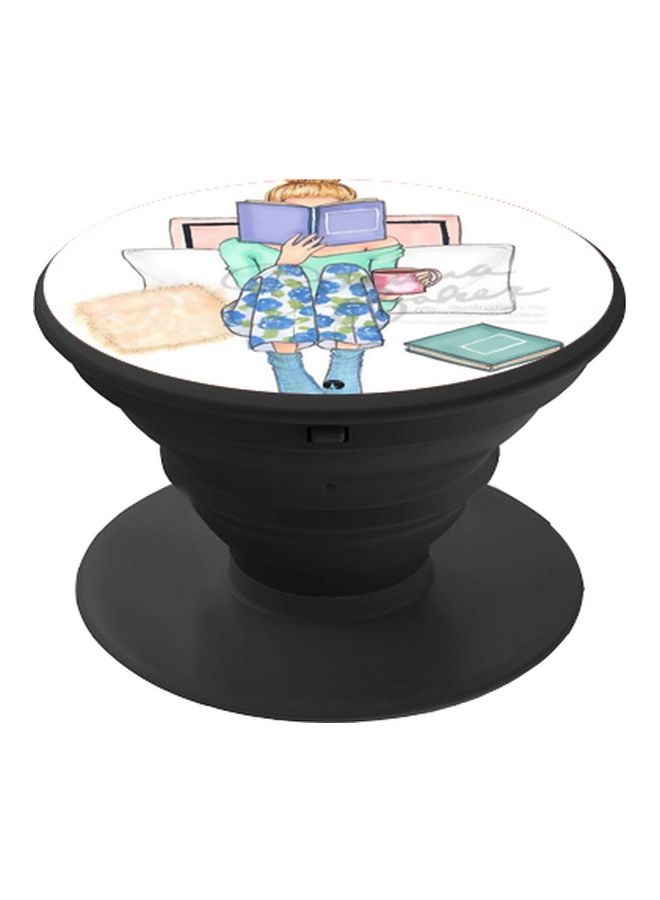 BP Girl Printed Pop Socket Phone Holder White/Blue/Purple - Image 1