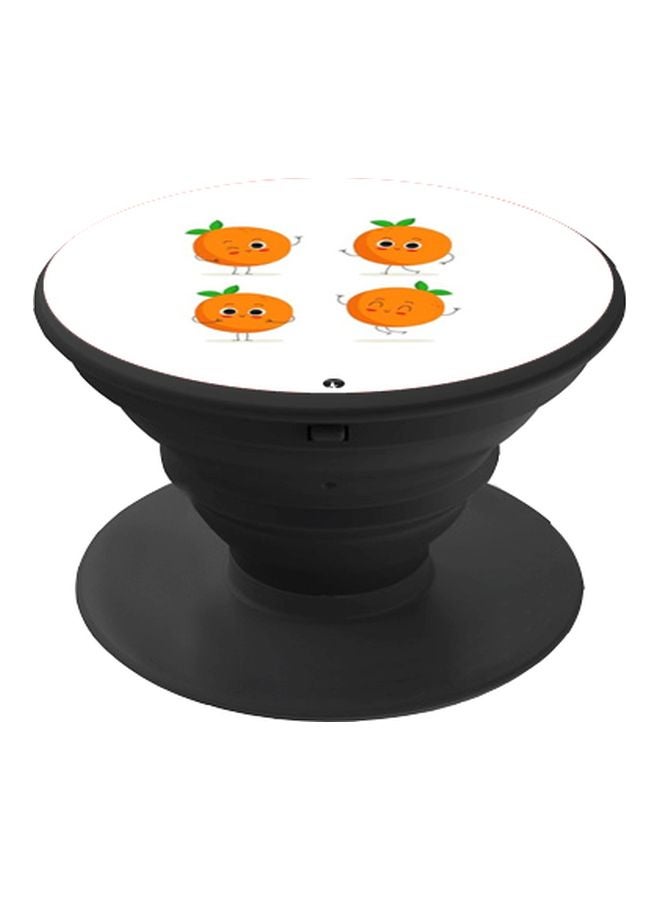 BP Cartoon Fruits Printed Pop Socket Phone Holder White/Orange/Green - Image 1