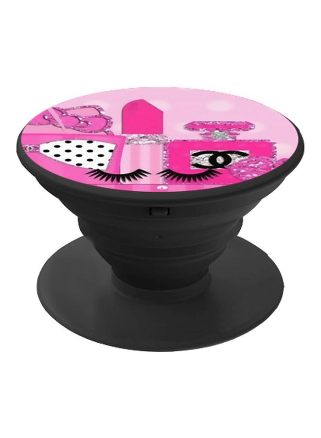 BP Printed Pop Socket Phone Holder Pink/Black/White - Image 1