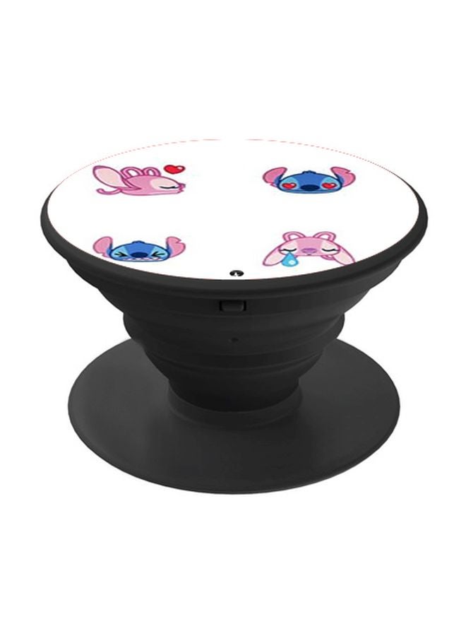 BP Cartoon Printed Pop Socket Phone Holder White/Pink/Black - Image 1