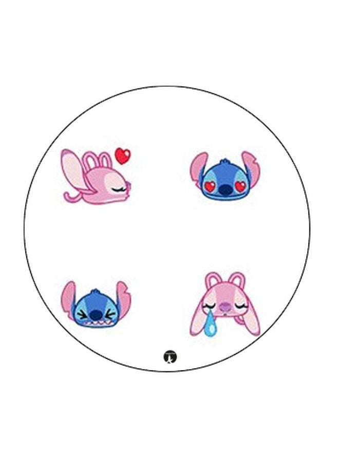 BP Cartoon Printed Pop Socket Phone Holder White/Pink/Black - Image 2