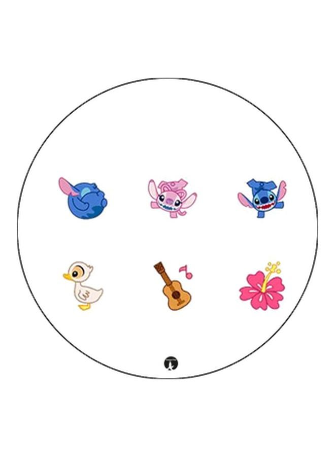 BP Cartoon Printed Pop Socket Phone Holder White/Pink/Blue - Image 2