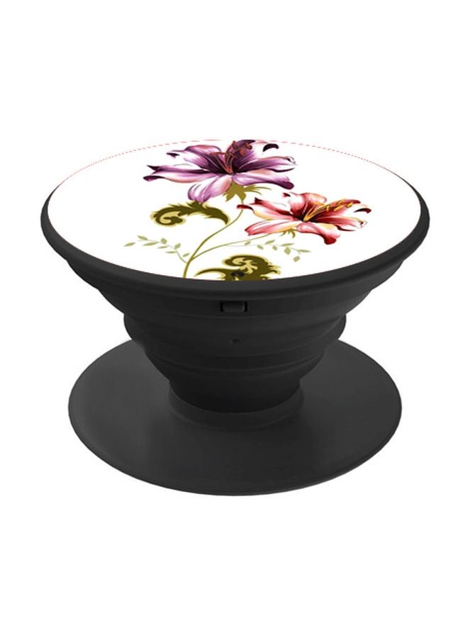 بي بي حامل هاتف بوب سوكيت بطبعة زهور أبيض/أرجواني/أخضر - Image 1