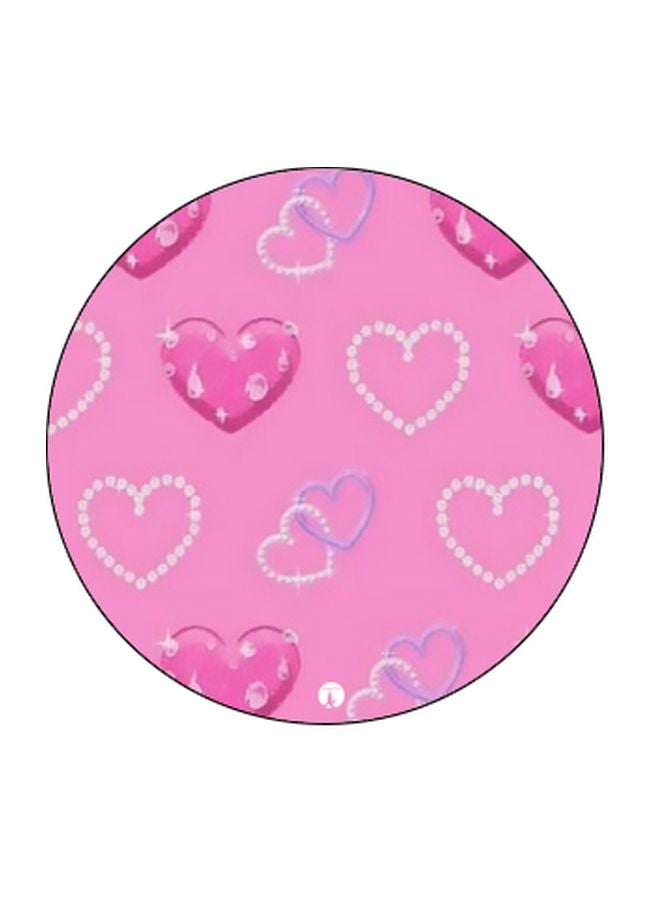 بي بي حامل هاتف بوب سوكيت بطبعة ورق حائط برسمة كارتونية لقلوب وردي/ أبيض/أرجواني - Image 2