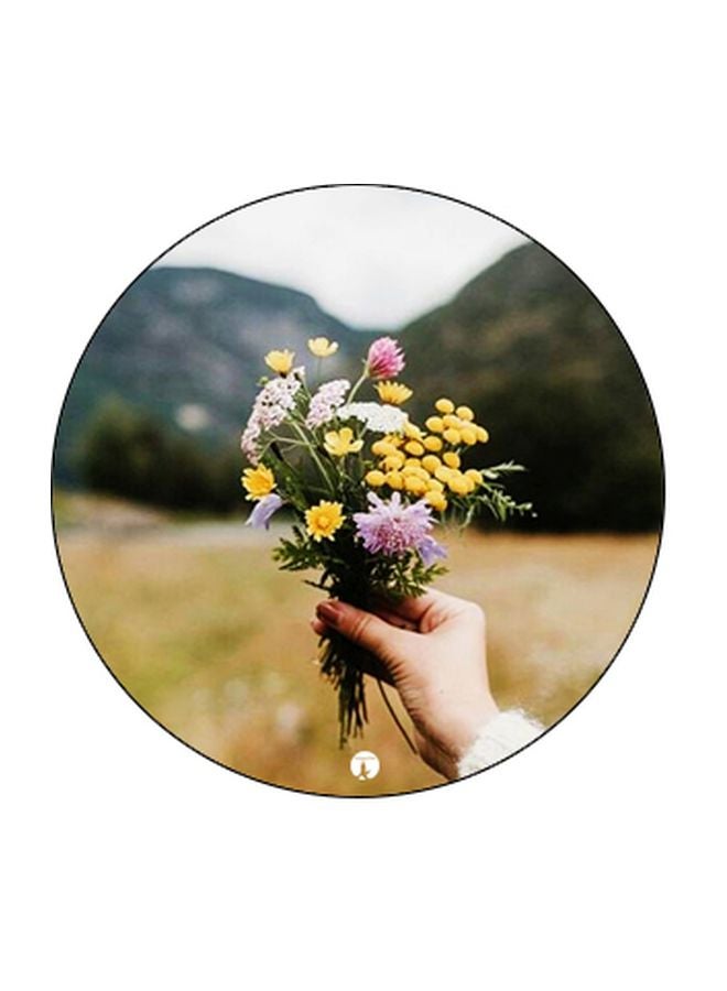 BP Flowers Printed Pop Socket Phone Holder Brown/Green/Black - Image 2