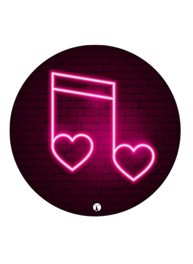 BP Neon Music Note Printed Pop Socket Phone Holder Pink/Black - Image 2