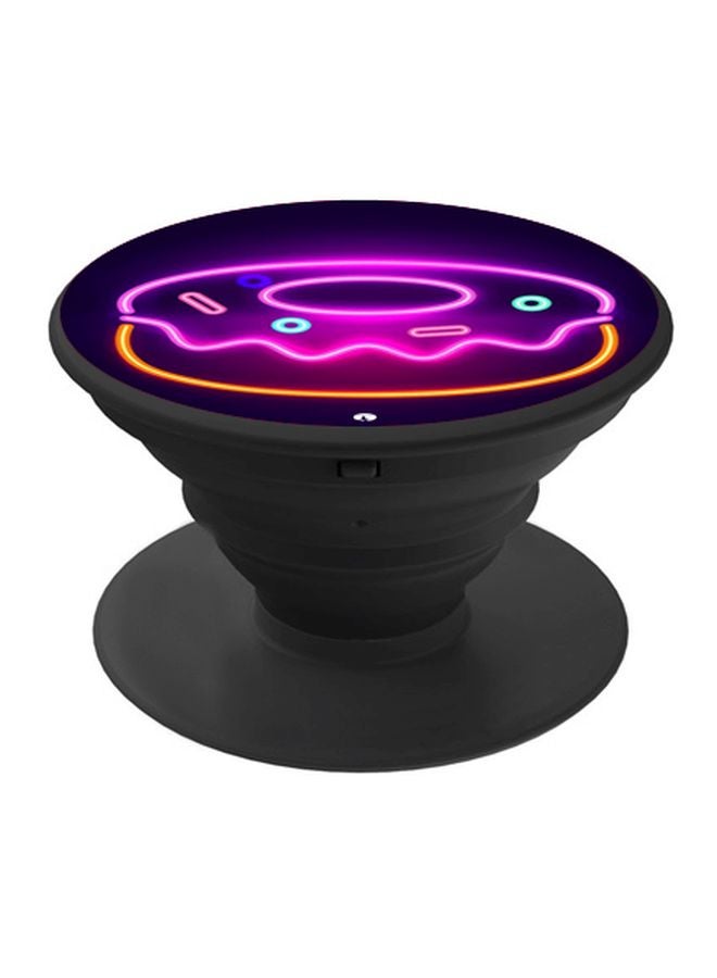 BP Neon Doughnut Printed Pop Socket Phone Holder Purple/Orange/Black - Image 1