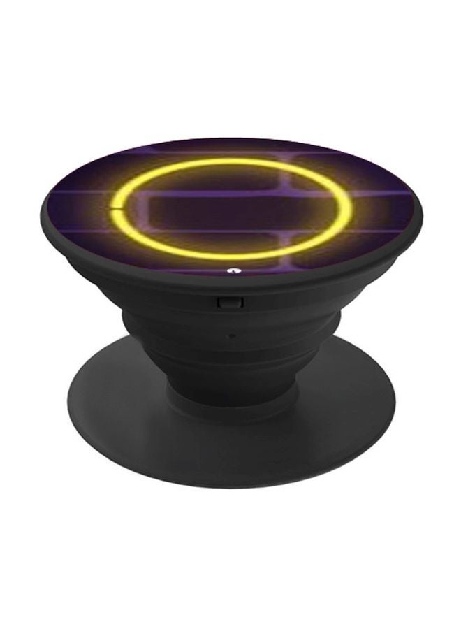 BP Lighting Ring Printed Pop Socket Phone Holder Purple/Yellow/Black - Image 1