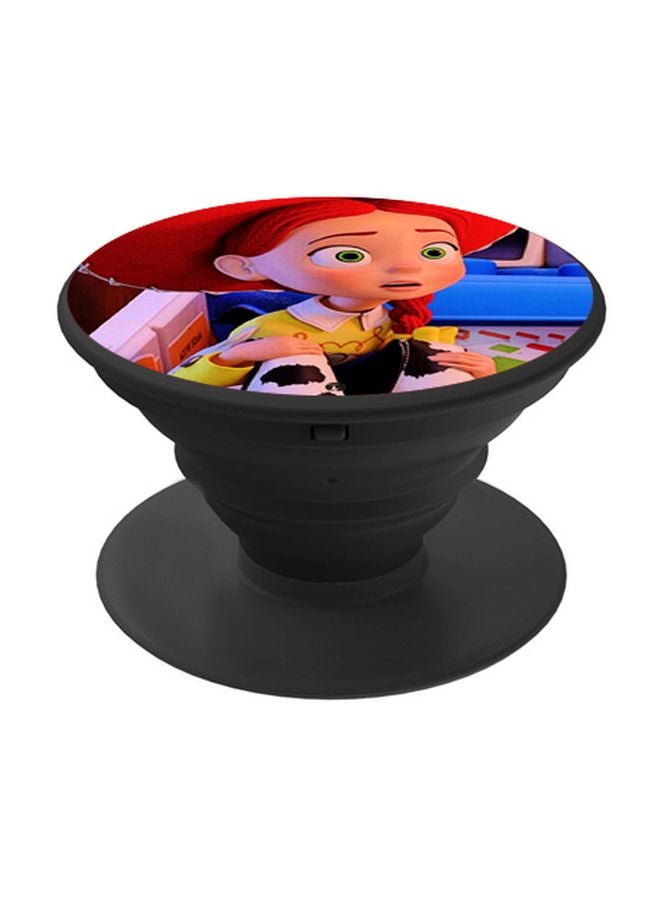 BP Cartoon Printed Pop Socket Phone Holder Red/Yellow/Black - Image 1