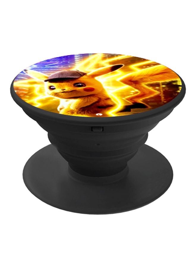 BP Pikachu Printed Pop Socket Phone Holder Yellow/Purple/Black - Image 1