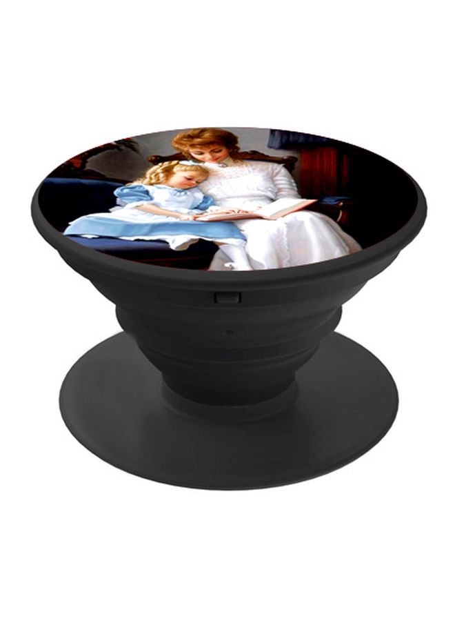 BP Girl Printed Pop Socket Phone Holder White/Blue/Black - Image 1