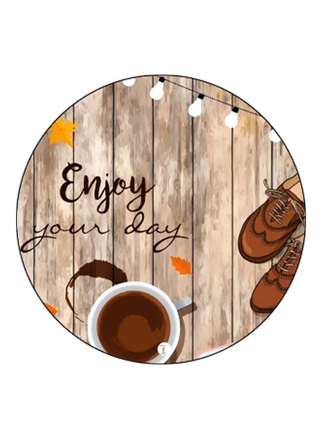 بي بي حامل هاتف بوب سوكيت بطبعة عبارة "Enjoy Your Day " بيج/بني/أسود - Image 2