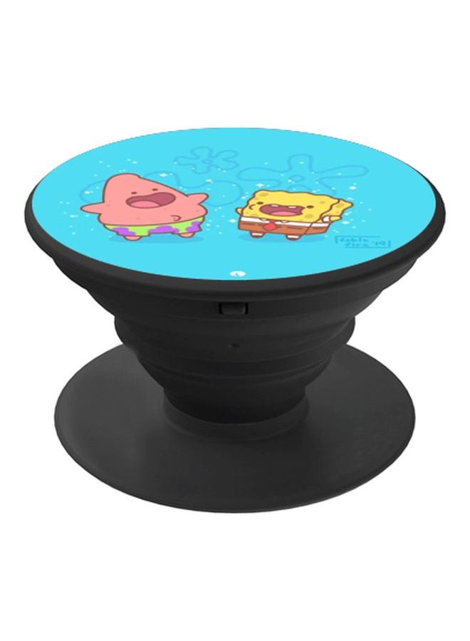 BP SpongeBob Printed Pop Socket Phone Holder Blue/Yellow/Black - Image 1