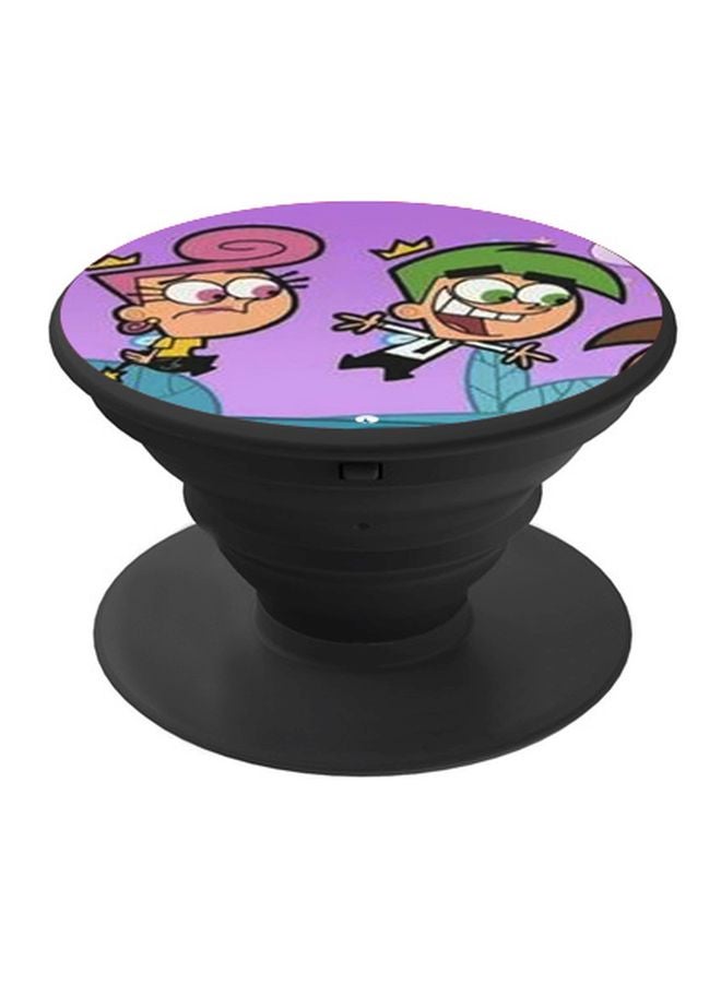 BP Cartoon Printed Pop Socket Phone Holder Pink/White/Black - Image 1