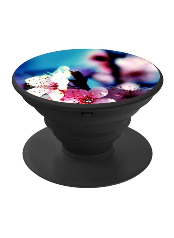 BP Floral Printed Pop Socket Phone Holder Blue/Pink/Black - Image 1