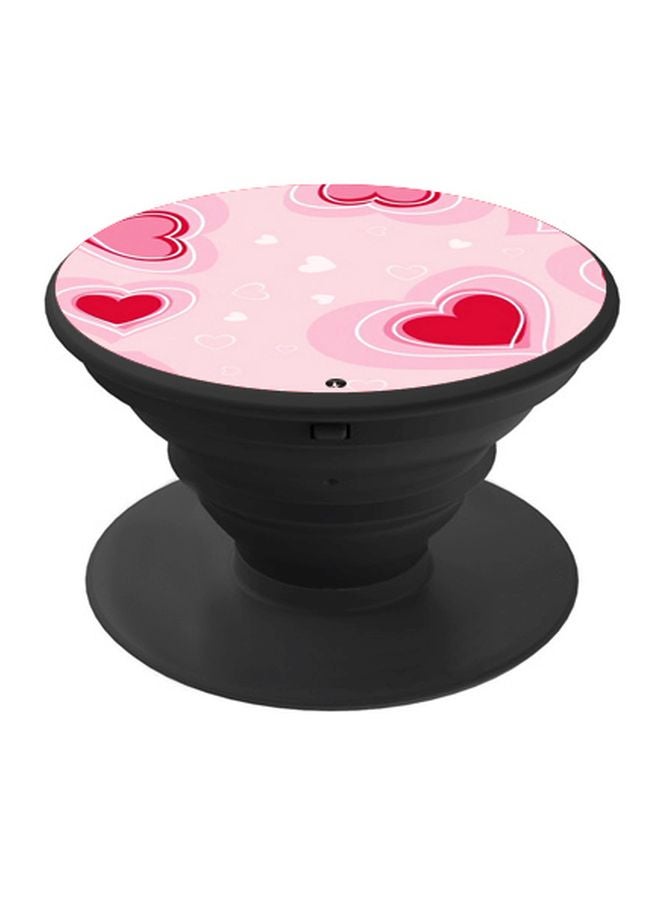 بي بي حامل هاتف بوب سوكيت بطبعة قلب وردي/أحمر/أسود - Image 1