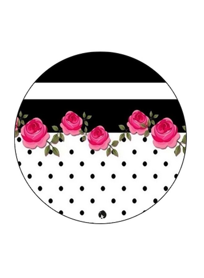 BP Floral Printed Pop Socket Phone Holder White/Pink/Black - Image 2