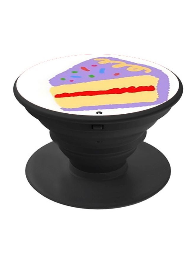 BP Cake Printed Pop Socket Phone Holder Purple/Yellow/Black - Image 1