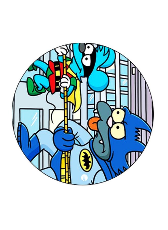 BP Cartoon Printed Pop Socket Phone Holder Blue/Black - Image 2