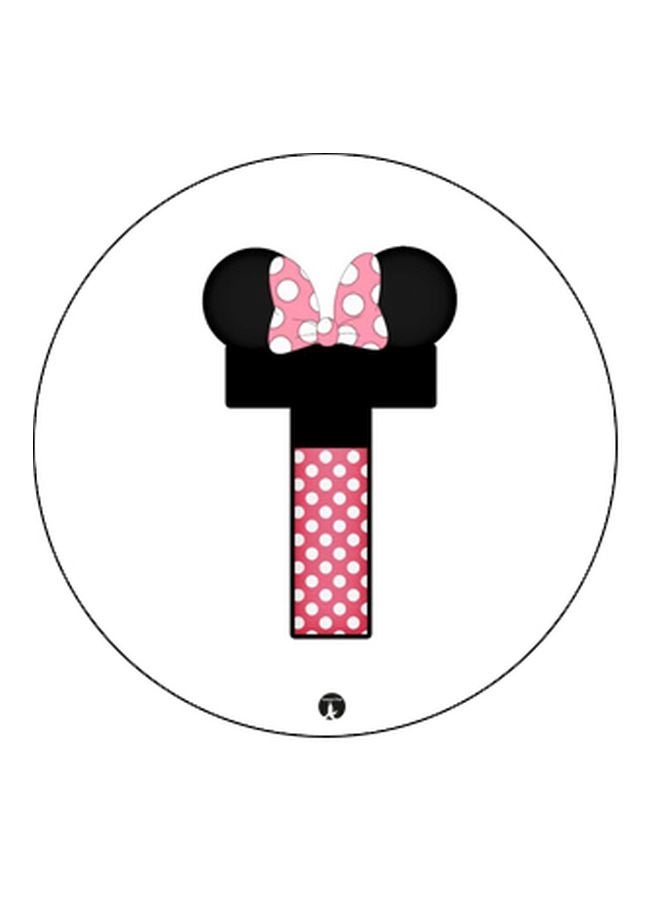 BP Initial I Printed Pop Socket Phone Holder White/Pink/Black - Image 2