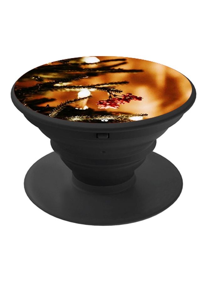 BP Floral Printed Pop Socket Phone Holder Beige/Green/Black - Image 1