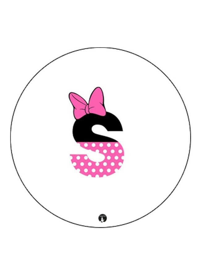 BP Initial S Printed Pop Socket Phone Holder White/Pink/Black - Image 2