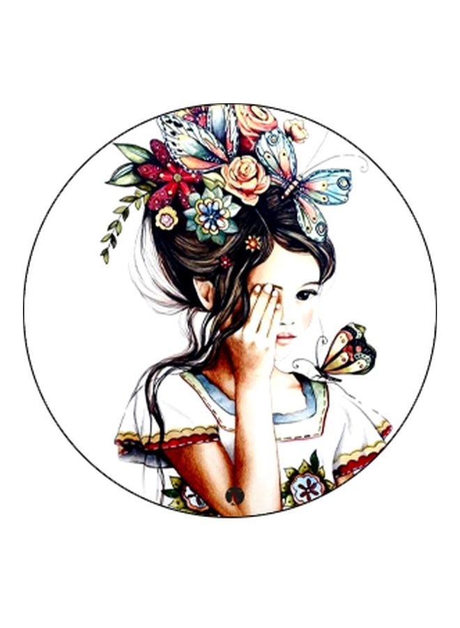 BP Girl Printed Pop Socket Phone Holder White/Blue/Black - Image 2