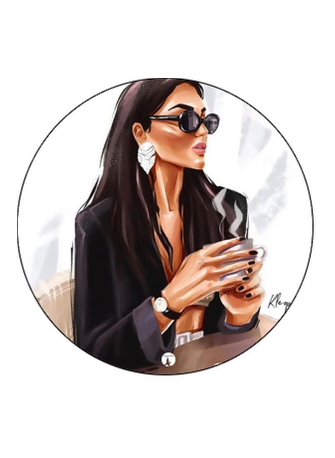 BP Woman Printed Pop Socket Phone Holder White/Beige/Black - Image 2
