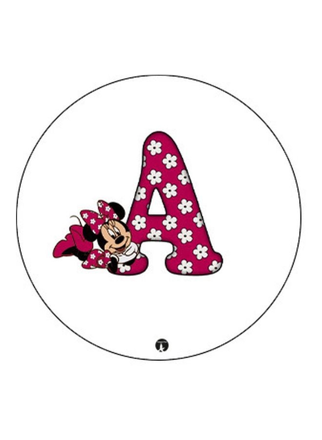 BP Initial A Printed Pop Socket Phone Holder White/Red/Black - Image 2