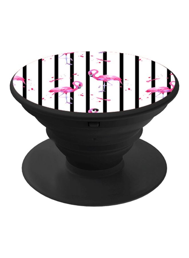 BP Flamingo Printed Pop Socket Phone Holder Pink/White/Black - Image 1