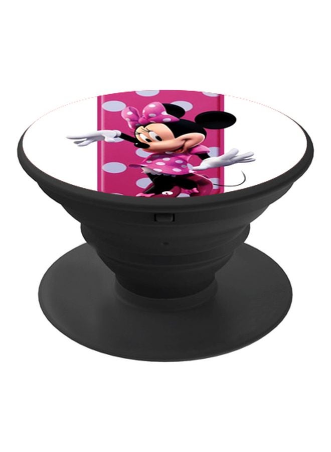 BP Minnie Mouse Printed Pop Socket Phone Holder Pink/White/Black - Image 1