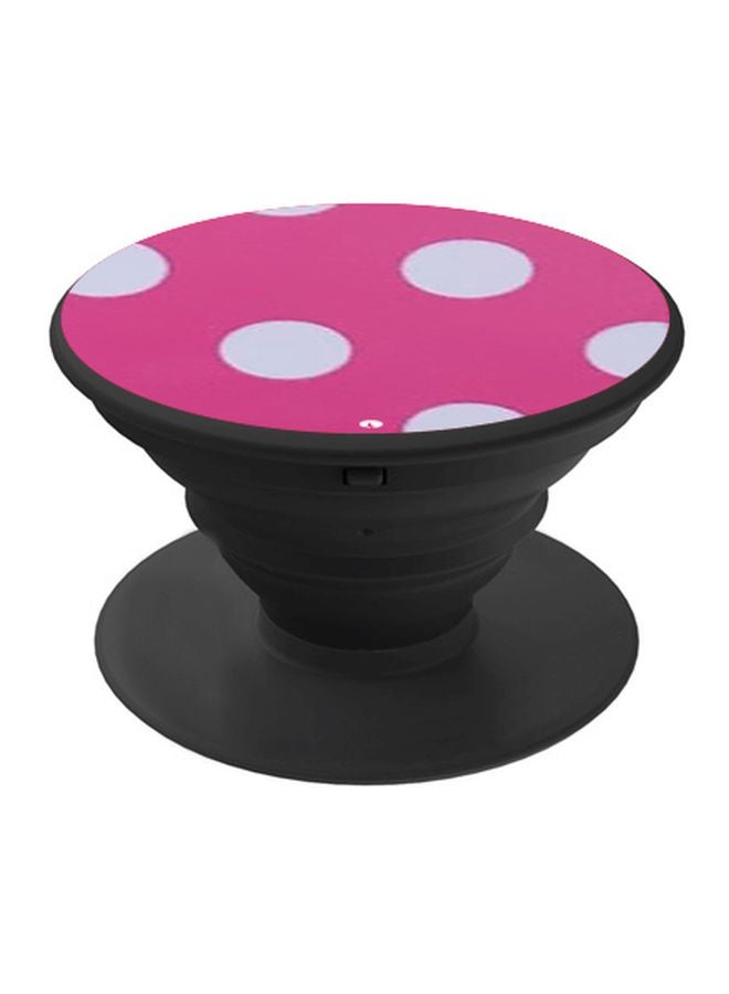 BP Polka Dots Printed Pop Socket Phone Holder Pink/White/Black - Image 1