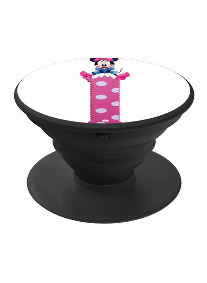 BP Minnie Mouse Printed Pop Socket Phone Holder White/Pink/Black - Image 1